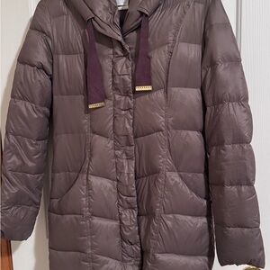 T Tahari Women's Puffer Jacket - Taupe